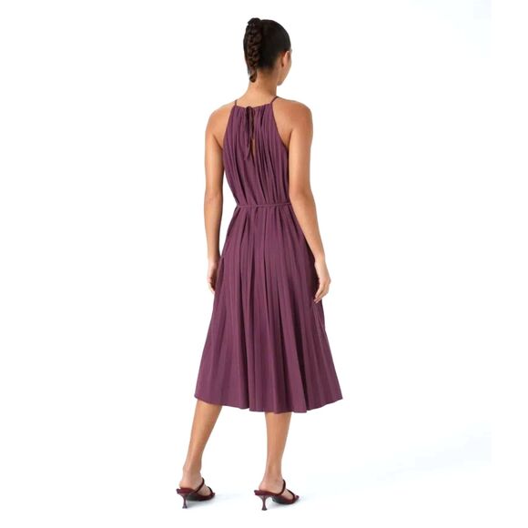 HALARA NWOT Breezeful Plissé Halter Tie-Back Sleeveless Maxi Dress - Size Small - Picture 2 of 14